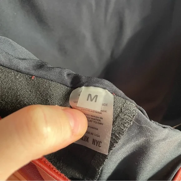 ALIX NYC Hirst Bodysuit Faux Leather Marroon Red Sleeveless Back Cut Out M - Picture 13 of 15